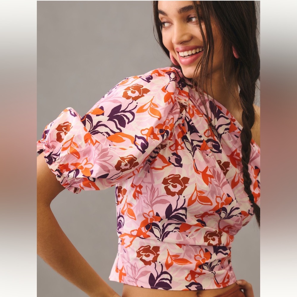 Floral Puff Sleeve Top